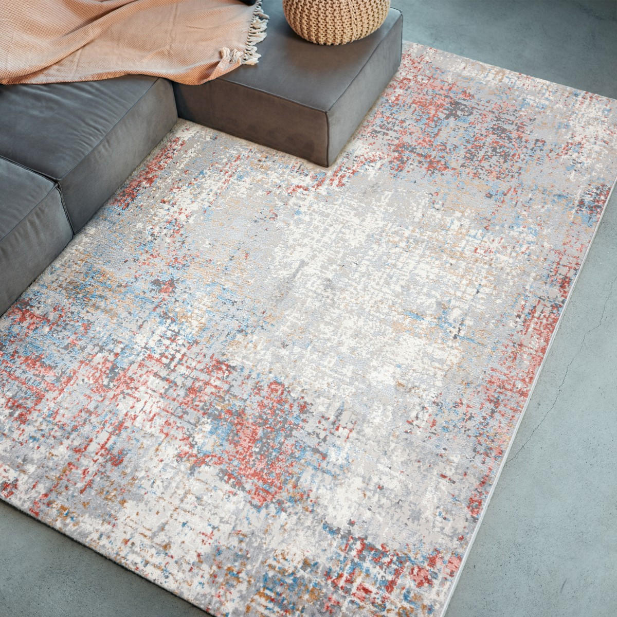 KOBEREC béžový krémový oranžový - 80 x 150 cm - různobarevná, textil (80/150cm) - Mazovia