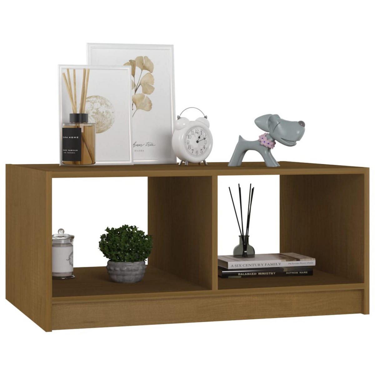 COUCHTISCH Honigbraun 75x50x33,5 cm Massivholz Kiefer - Braun, Holz (75/50/33.5cm) - furnicato