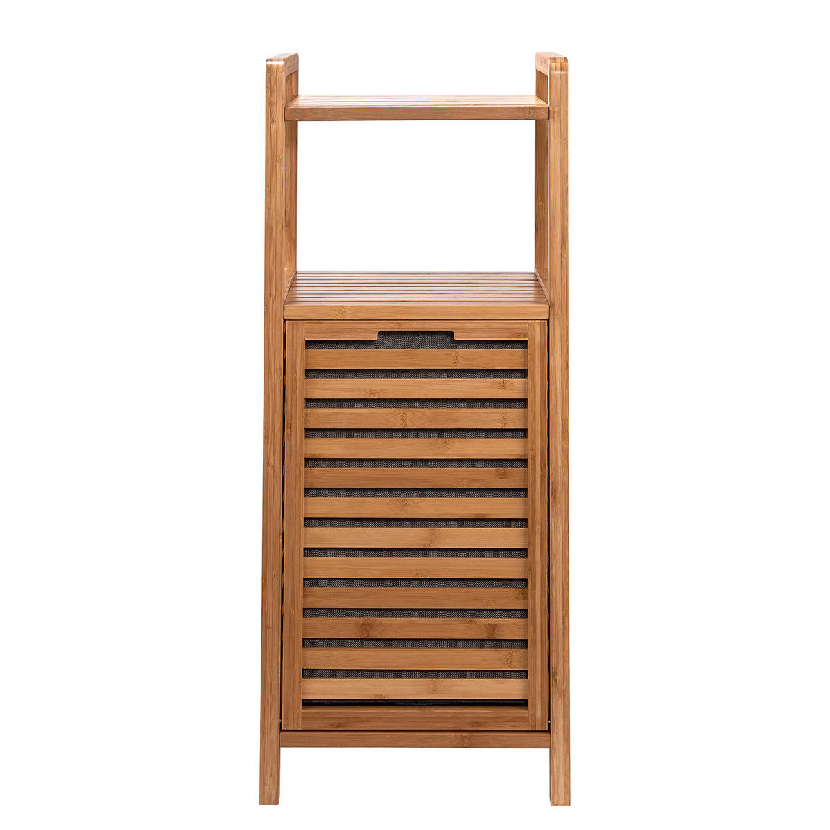 REGAL MIT WÄSCHEKORB Big Bamboo - Braun, Holzwerkstoff (40/95/31cm) - Butlers