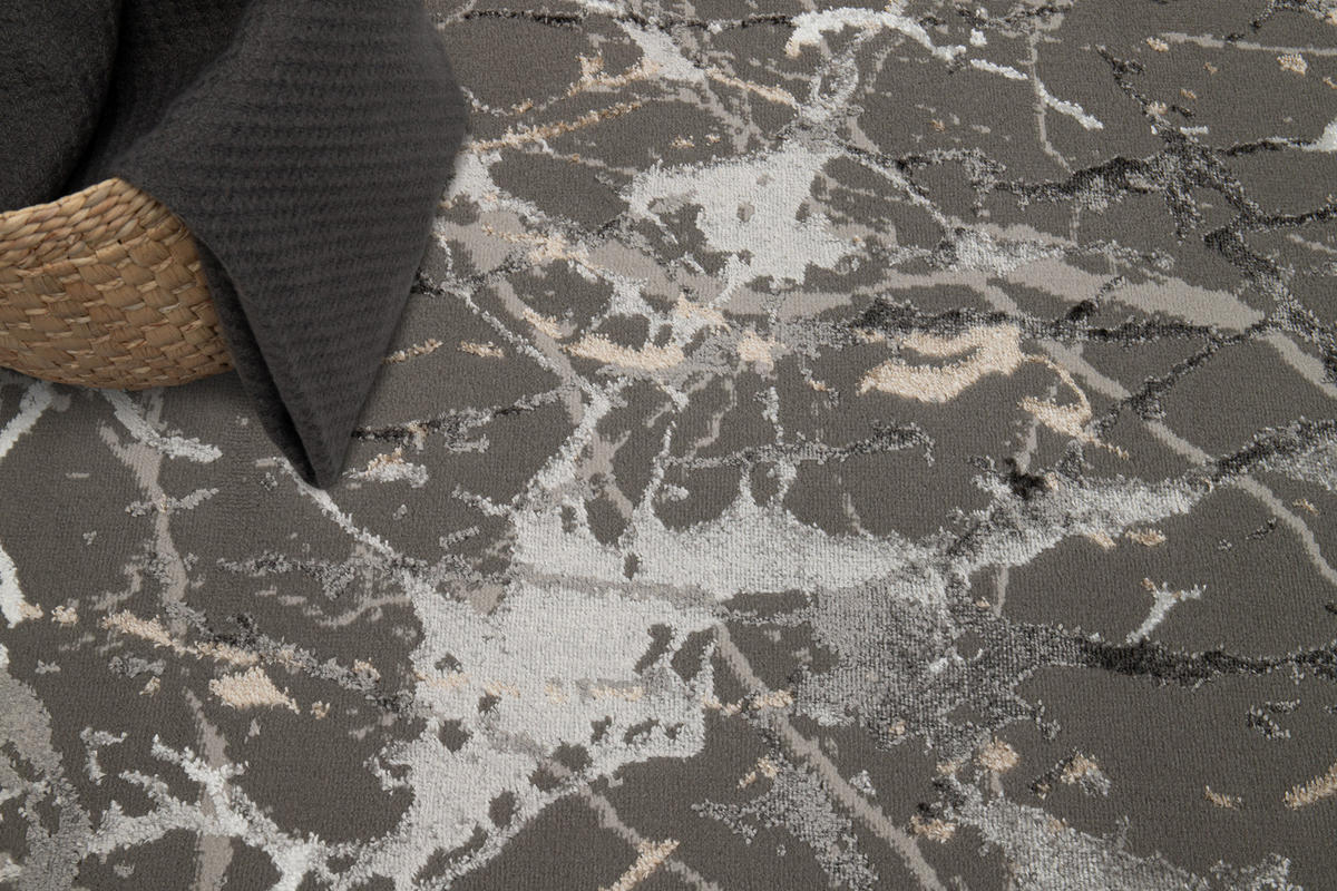 TEPPICH CRYSTAL Dunkelgrau 160/220 cm - Dunkelgrau, Textil (160/220cm) - Tapiso