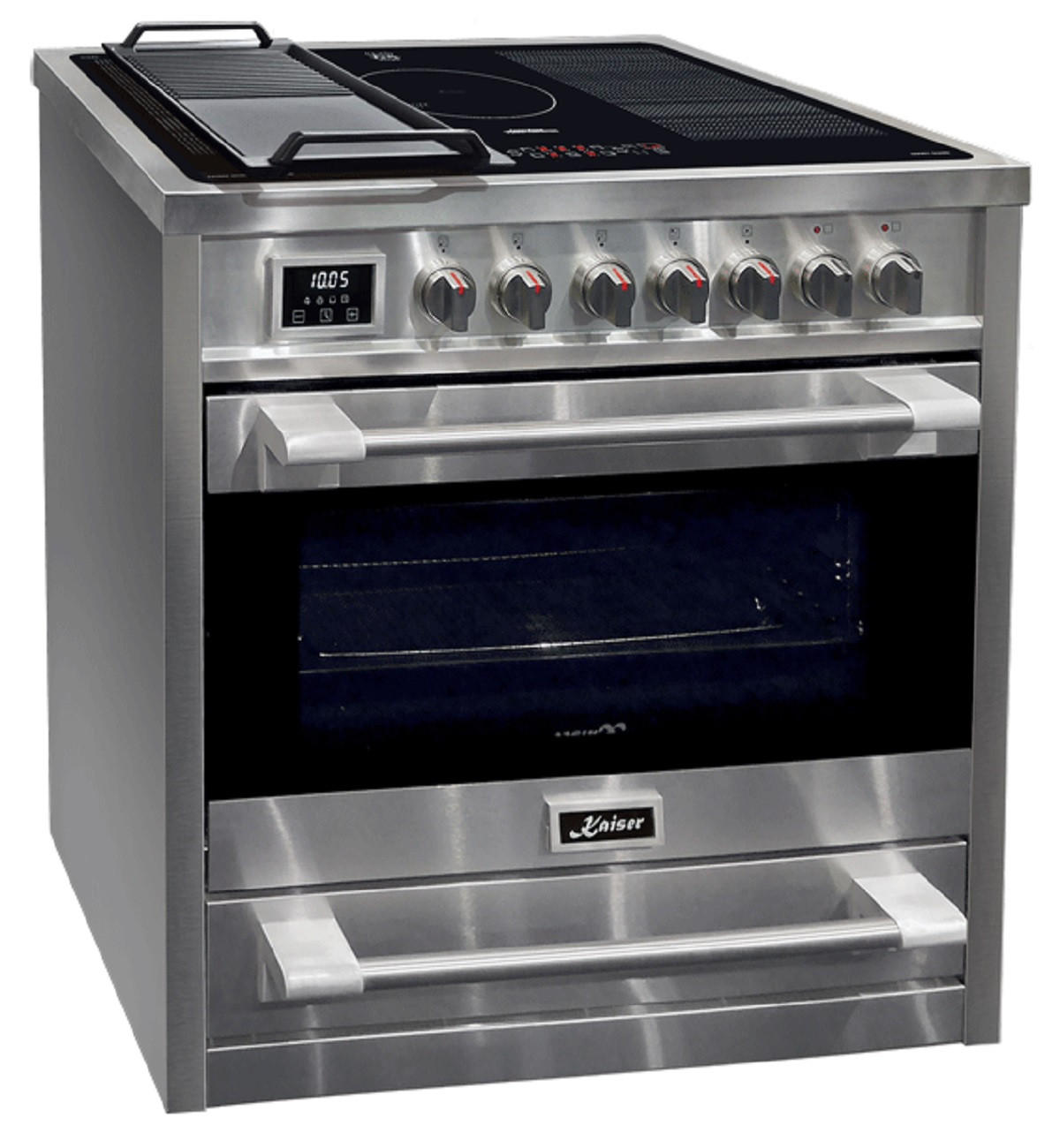 INDUKTIONS-STANDHERD HC 93691 IR 90 cm Inox - Silberfarben, Metall (90/92/60cm) - Kaiser Küchengeräte