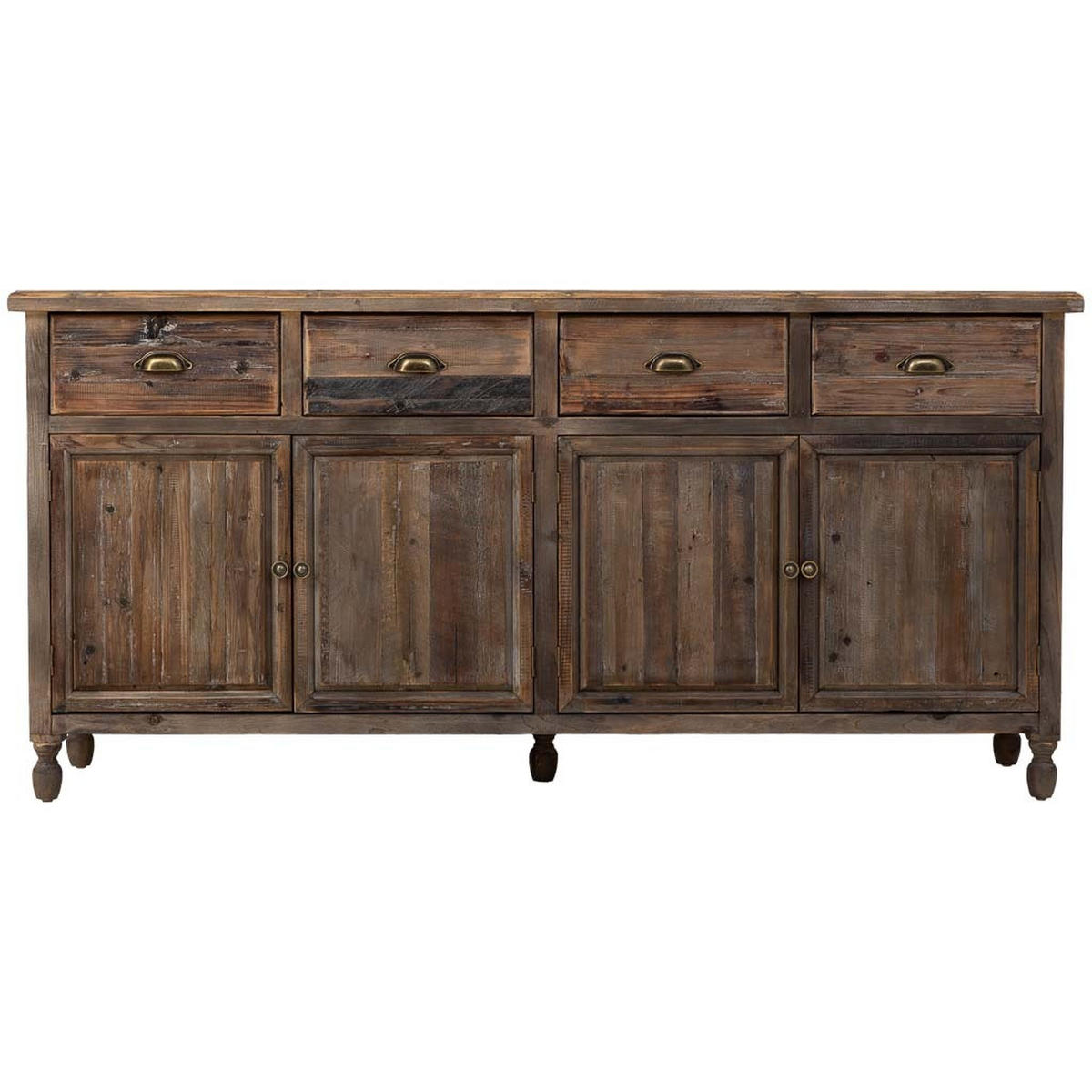 SIDEBOARD mit 4 schubladen und 4 türen 180x45x86 cm - Braun, Holz (180/86/45cm) - Wanderlust
