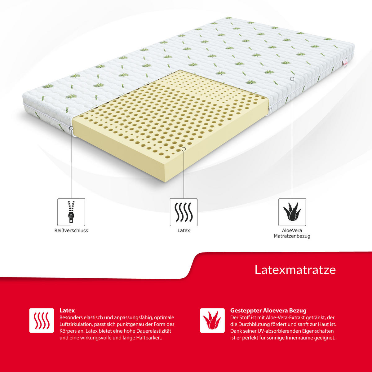 KALTSCHAUMMATRATZE Udine Kids - Weiß, Textil (80/160cm) - FDM