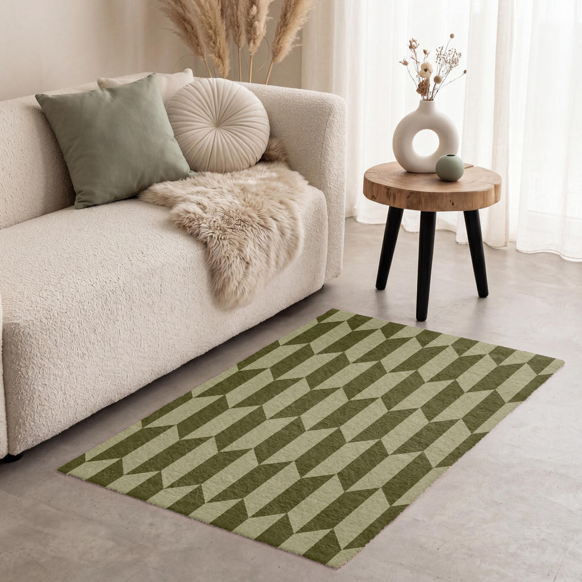 KOBERCE - Vzor - abstraktný - zelený - lietadlá - 80x120 cm - olivovozelená, textil/plast (80/0.4cm) - OnlyWow