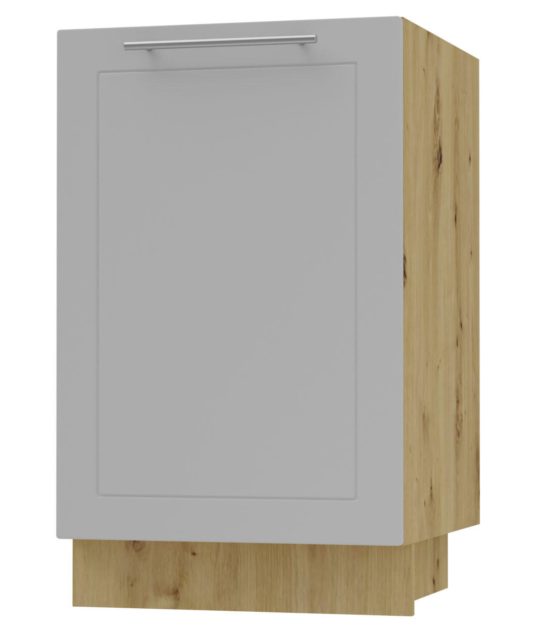 Feldmann-Wohnen Küchenunterschrank Grau, Eiche Artisan 50x82x50 cm