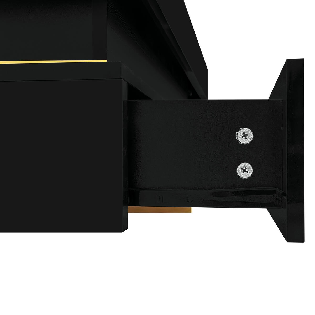 COUCHTISCH DE-115 Hochglanz Schwarz - Schwarz, Holzwerkstoff (70/70/36cm) - ComfortXL