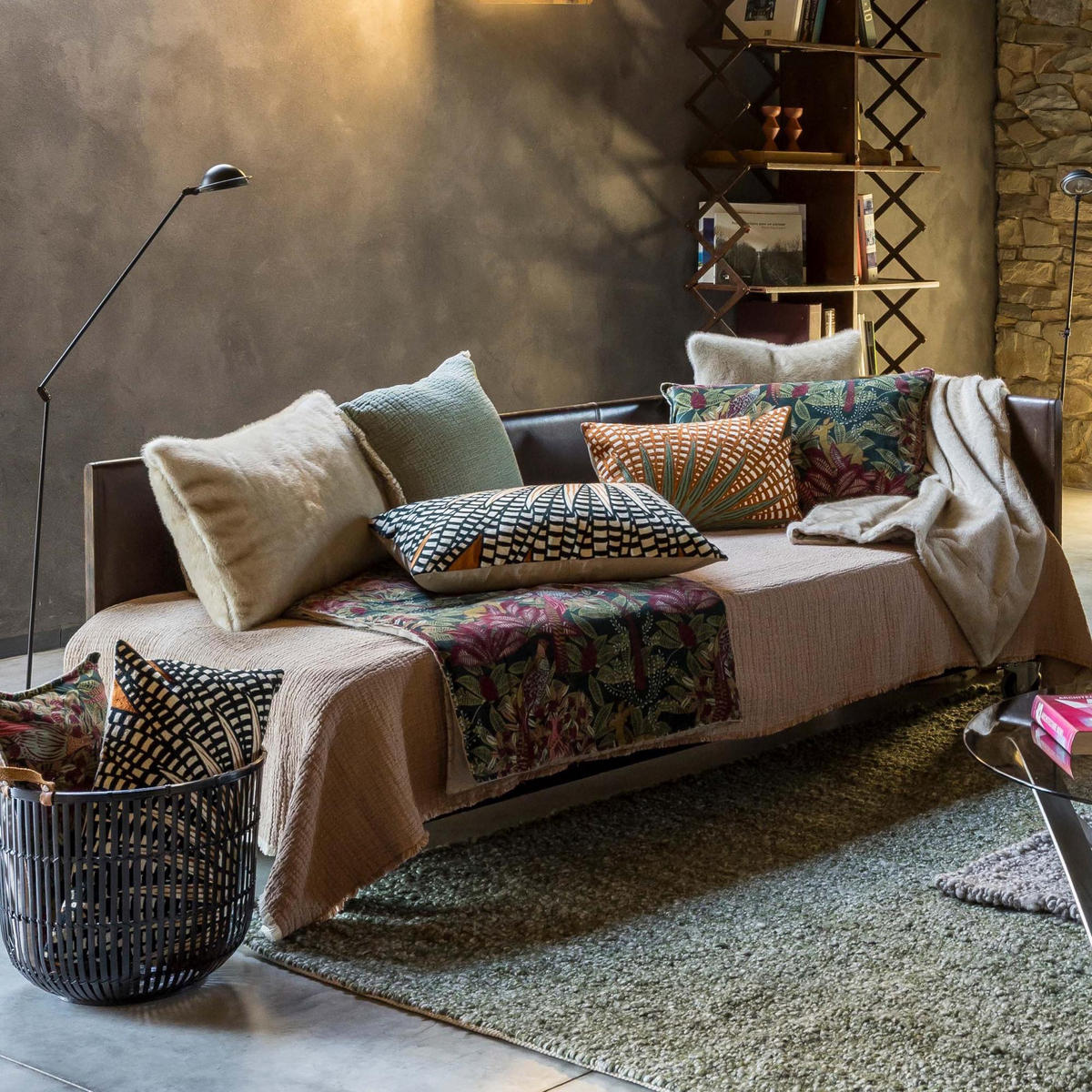 KISSEN Emilio fichte 45 x 45 cm - Grün, Textil (45/45cm) - Vivaraise