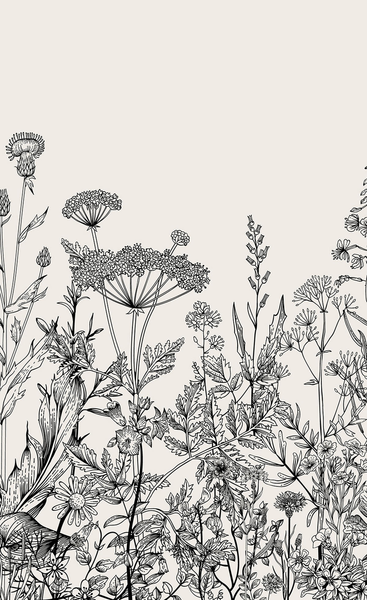 VERDUNKELUNGSROLLO 110x180 cm Graue Blumen - Grau, Textil (110/180cm) - TULUP
