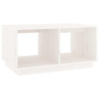 COUCHTISCH Weiß 80x50x40 cm Massivholz Kiefer - Weiß, Holz (80/50/40cm) - furnicato