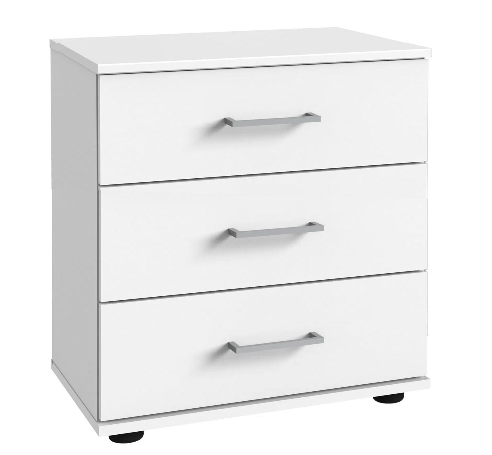 NACHTKONSOLE Cheep weiß 52 / 38 / 58cm - Weiß/Grau, Holz/Holzwerkstoff (52/58/38cm) - Wimex