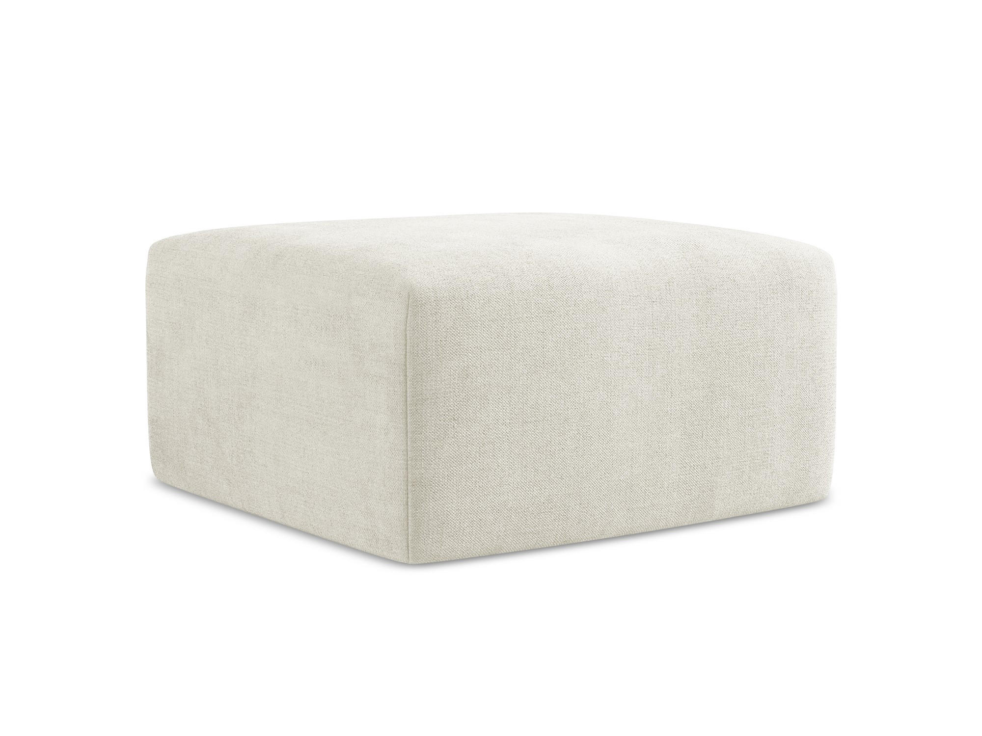 POUF Strukturstoff Beige - Beige/Schwarz, Holzwerkstoff/Kunststoff (75/37/75cm) - Makamii