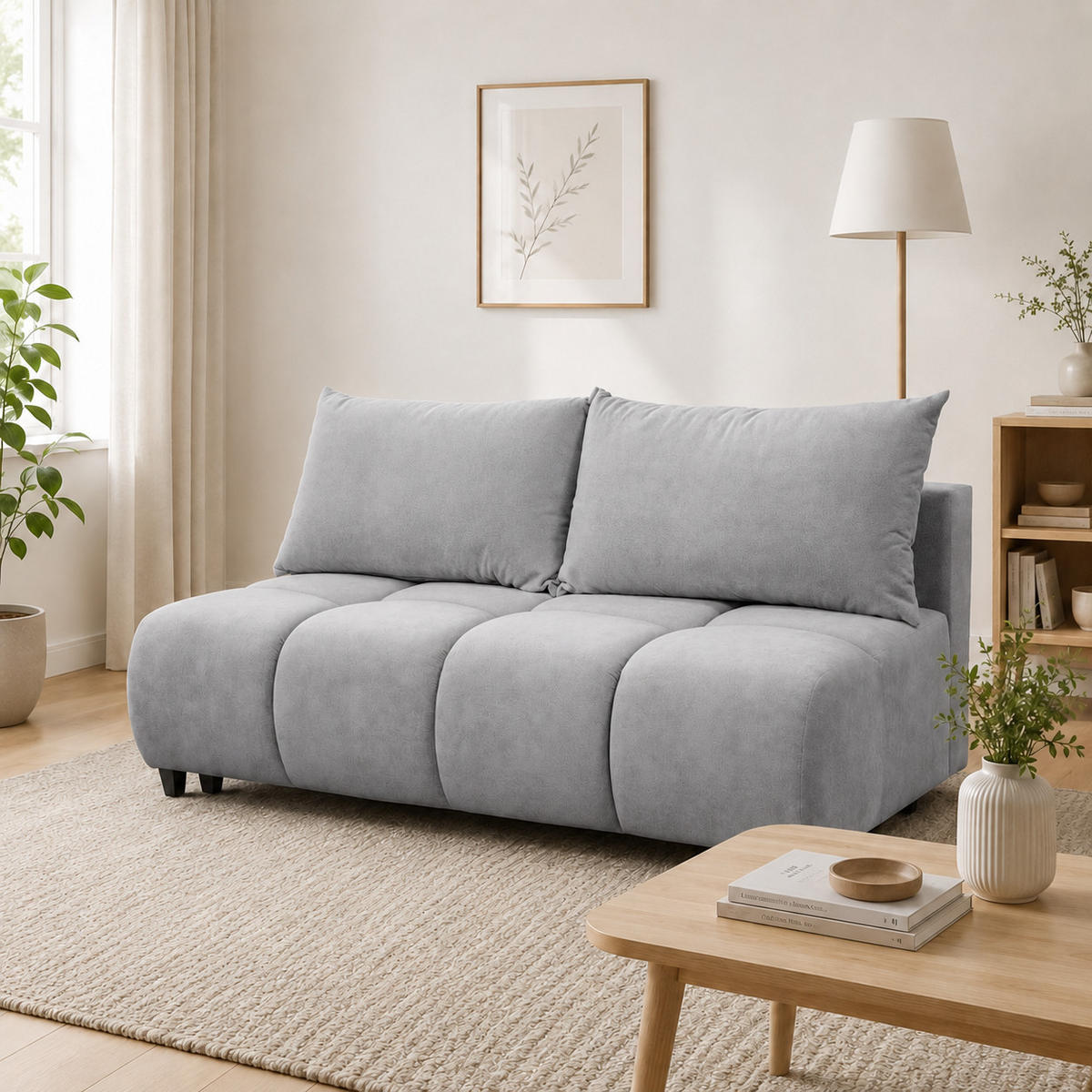 SOFA 196 cm in Aschgrau - Grau, Textil (196/79/100cm) - Home Collective