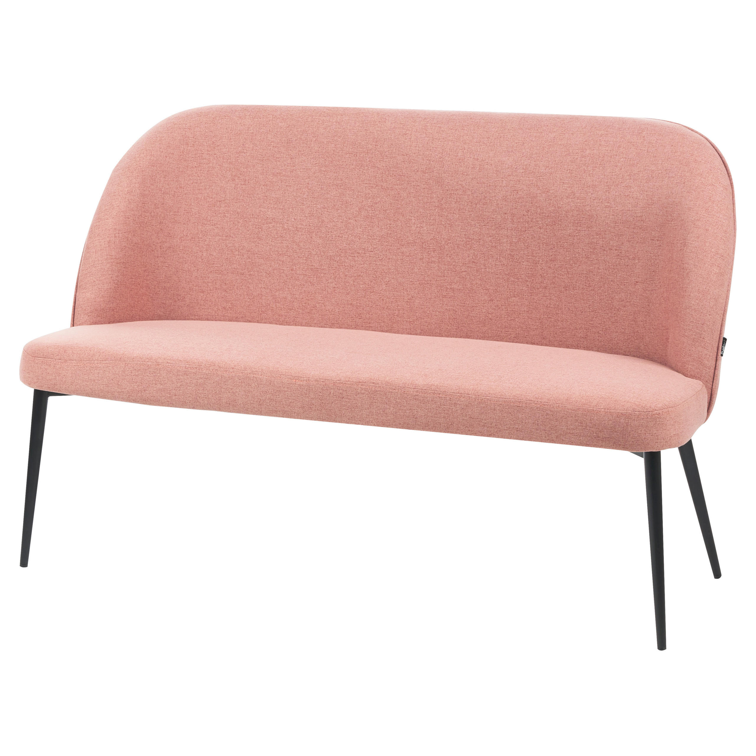 2-SITZER-KÜCHENSOFA rosa Osby - Pink/Schwarz, Textil (130/85/49cm) - Beliani
