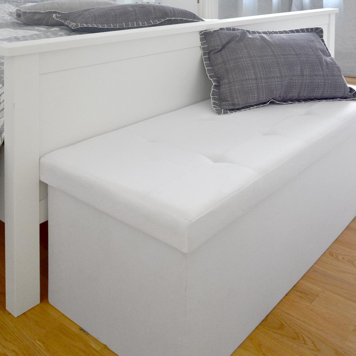 SITZBANK Faltbar, 110/38/38 cm, mit 2 Trennwänden, 120 Liter, Weiß - Weiß, Kunststoff (38/38/110cm) - Dunedesign