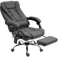 BÜROSTUHL in Dunkelgrau 70x65x119 cm mit Massage- und Heizfunktion sowie Fußstütze - Dunkelgrau, Textil (65/119/70cm) - IVMEU