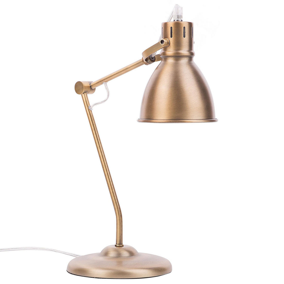 SCHREIBTISCHLAMPE Monsan 12/15/44 cm - Messingfarben, Metall (12/15/44cm) - Beliani