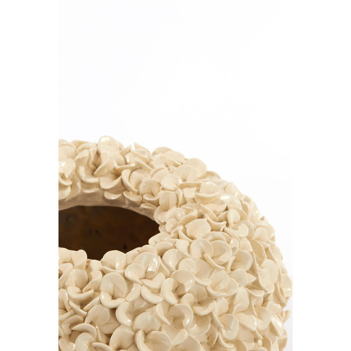 VASE Phylia Weiß Ø38/23 cm - Weiß, Kunststoff (23cm) - Light & Living