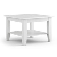 COUCHTISCH Belluno Elegante Kiefer weiß (RAL9010) lackiert 70 / 70 / 48cm - Weiß, Holz (70/70/48cm) - Feldmann-Wohnen