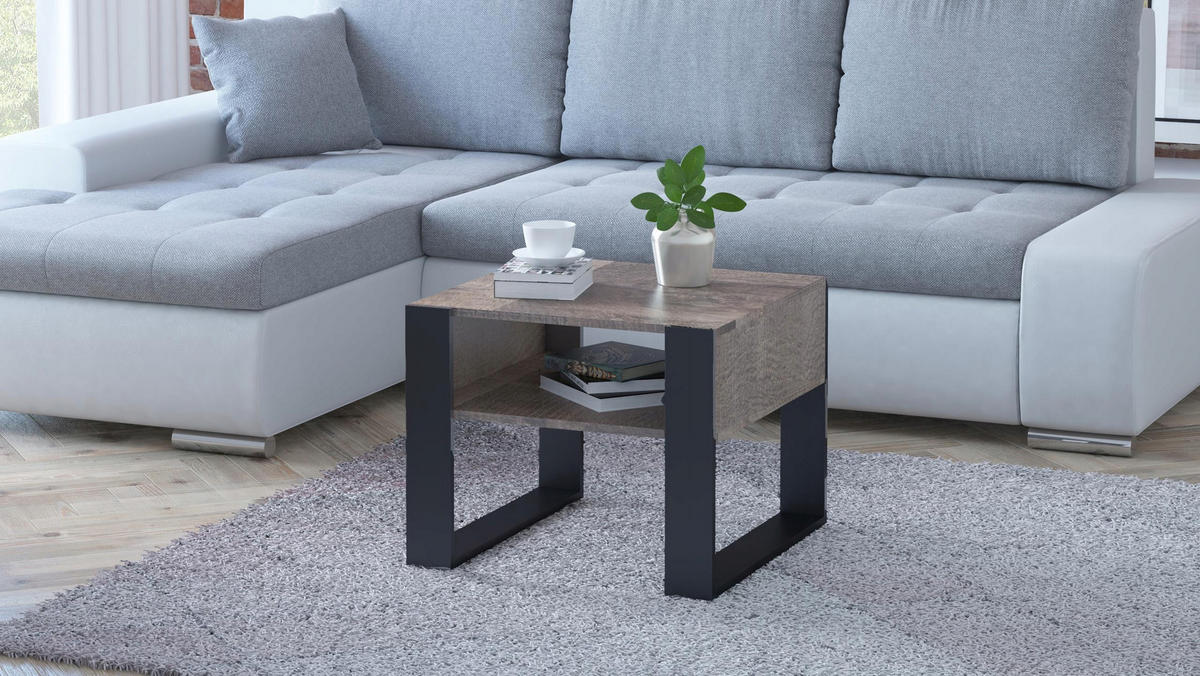 COUCHTISCH KAJA Grange Eiche 60/53,6/50 cm - Eichefarben, Holzwerkstoff (53.6/60/50cm) - Matkam Möbel