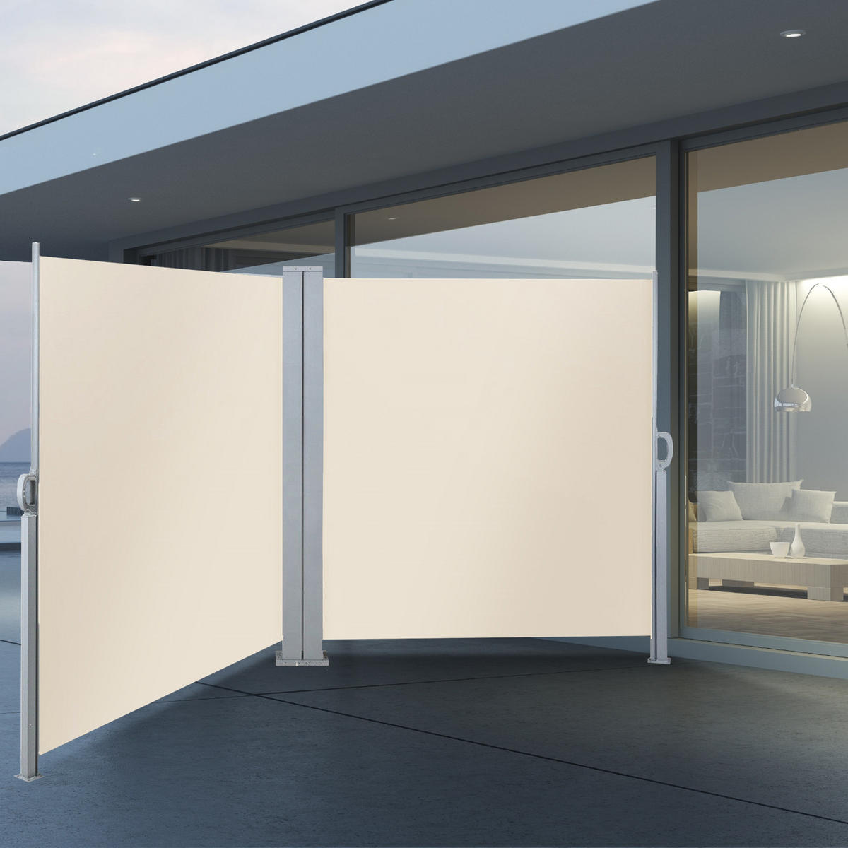 DOPPELSEITENMARKISE 600x200 cm Beige - Beige, Kunststoff (600/200/8.7cm) - SVITA