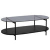 COUCHTISCH, Schwarz - Schwarz, Glas (120/55/40cm) - Oviala