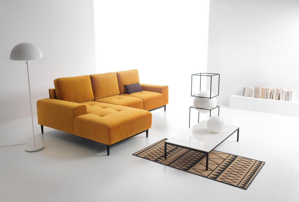 ECKSOFA VERO Gelb 266x175x93 cm - Gelb, Textil (266/175cm) - FURNLUX