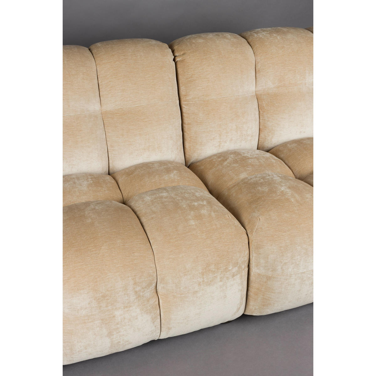 SOFA 4,5-SITZER Hackman Samt Beige - Beige, Kunststoff (364/84/102cm) - Dutchbone