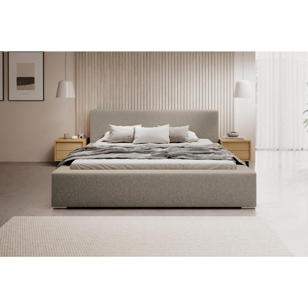 Thumbnail - Fedve Polsterbett, Braun, Textil, 140x200 cm, Schlafzimmer, Betten, Polsterbetten