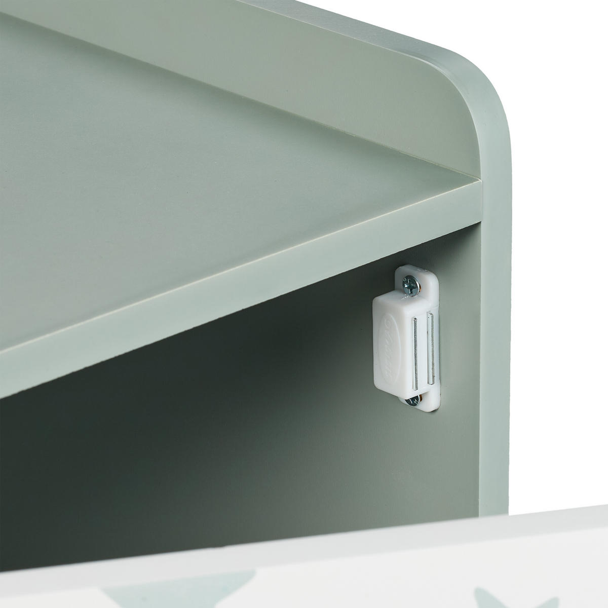 KINDER-NACHTTISCH - Türkis, Holz/Holzwerkstoff (40/41/30cm) - Relaxdays