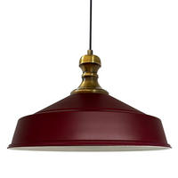 PENDELLEUCHTE Asletl 40/30 cm - Dunkelrot, Metall (40/30cm) - Bamyum