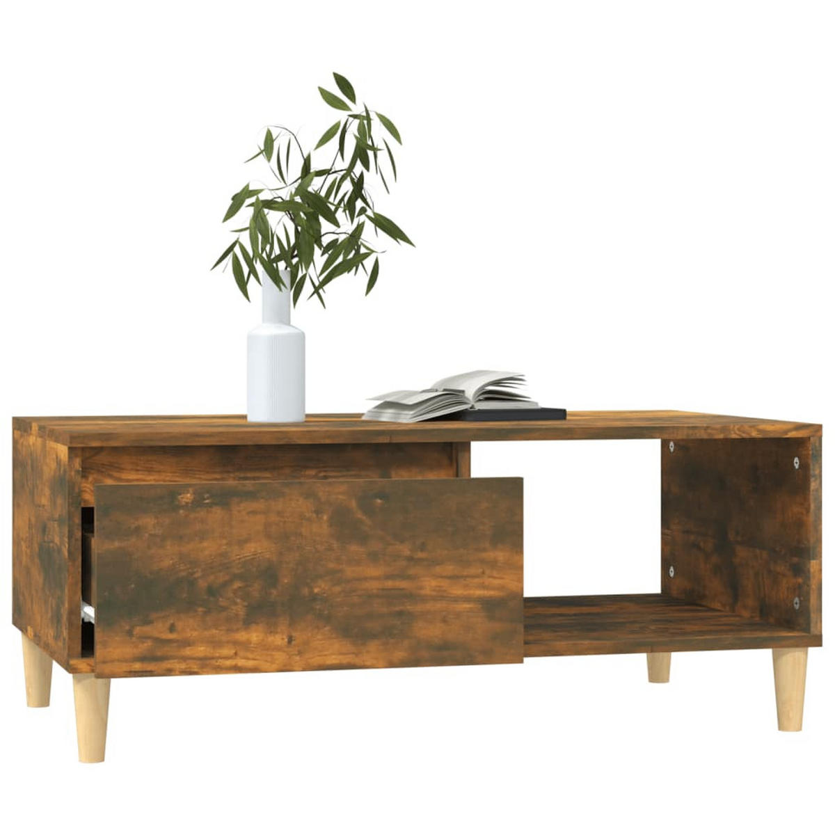 COUCHTISCH Räuchereiche 90x50x36,5 cm Holzwerkstoff - Braun, Holzwerkstoff (90/50/36.5cm) - furnicato