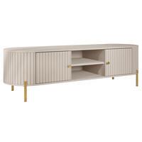 TV-LOWBOARD Sepiroz 180 2D - Sandfarben/Goldfarben, Holzwerkstoff/Metall (175/54/43cm) - MIRJAN24