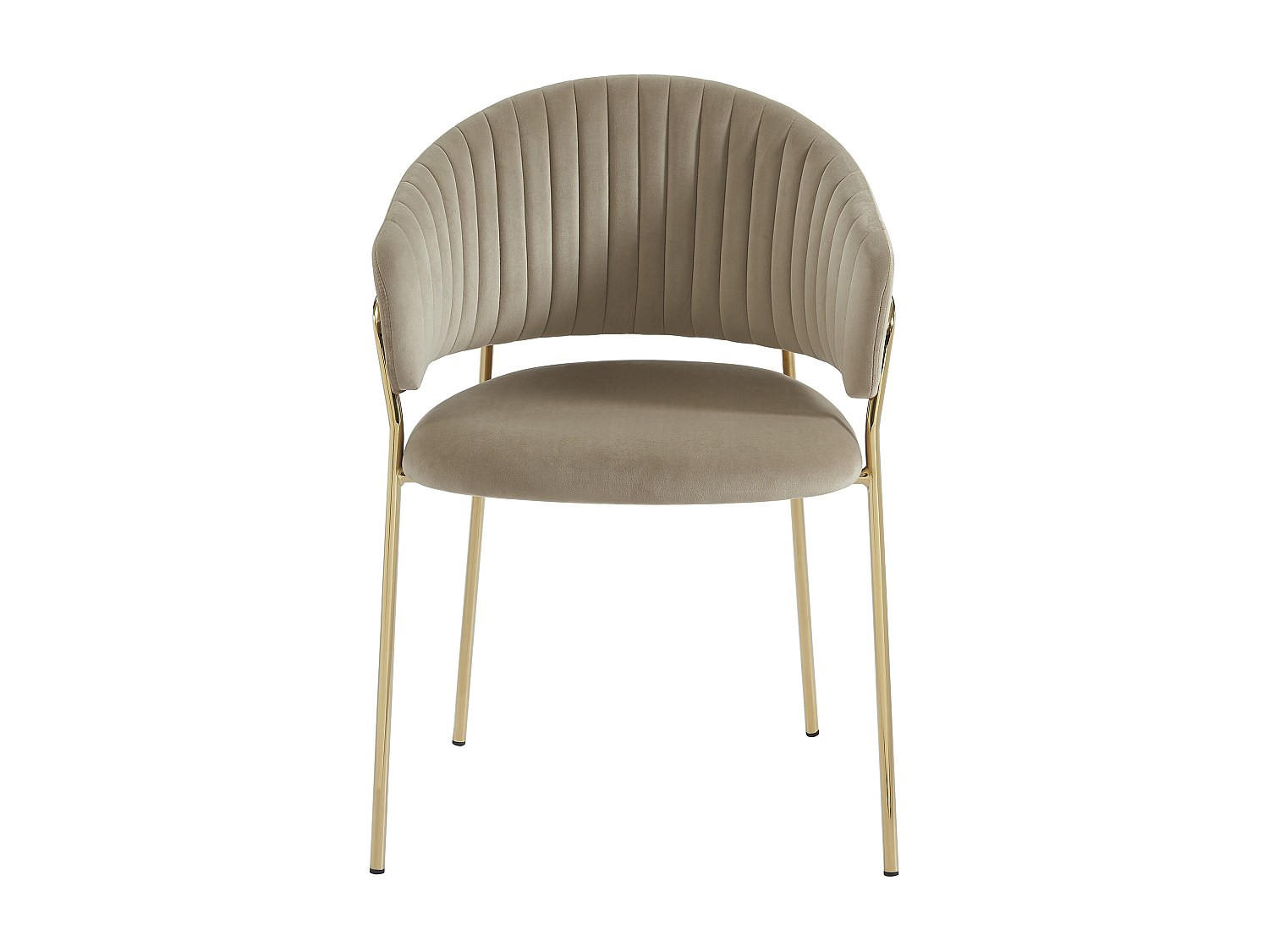 STUHL - 55 cm x 55 cm - Stoff, Samt - Beige - MADOLIA - Beige, Textil (55/81/55cm) - Vente-Unique