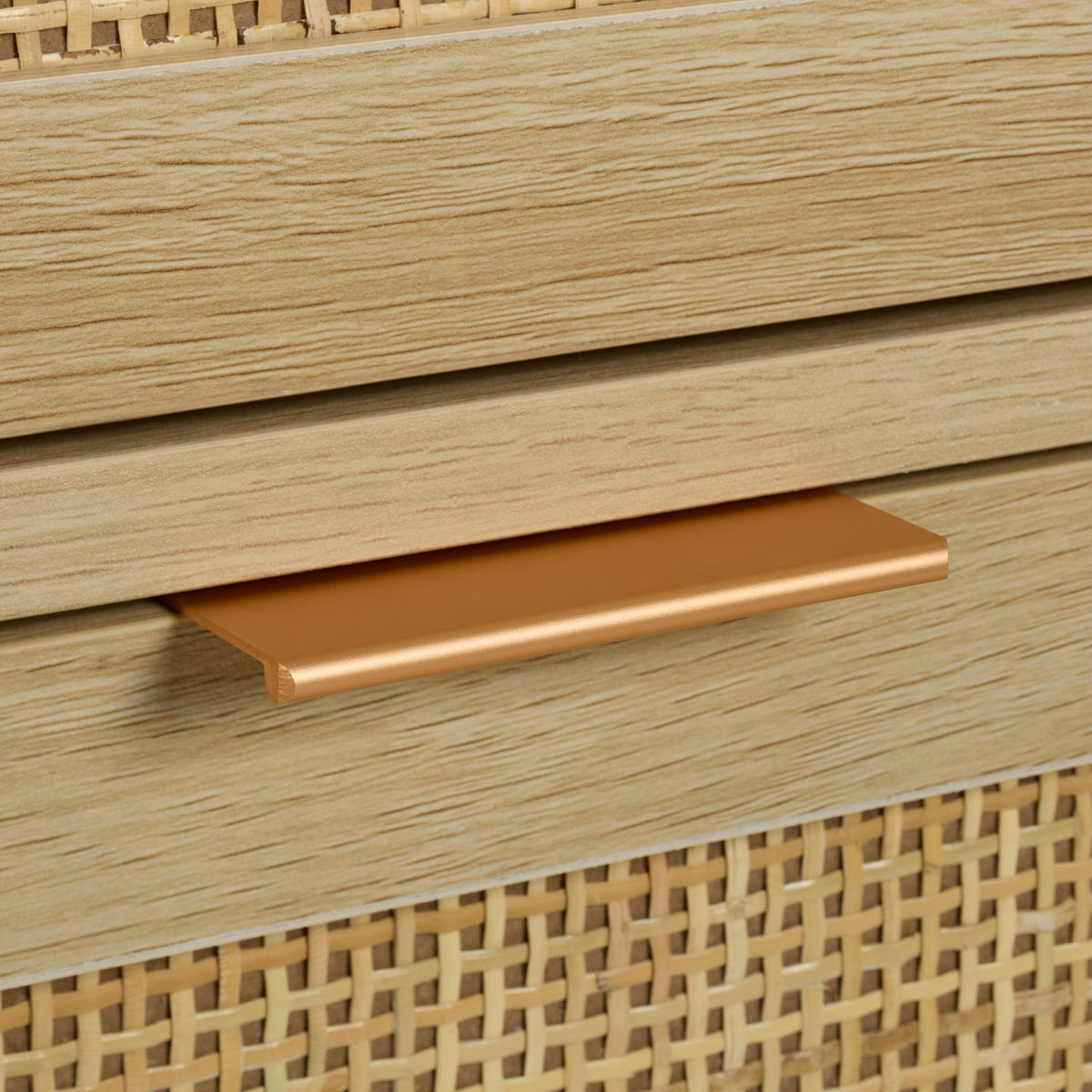 KOMMODE - Hellbraun, Holzwerkstoff/Kunststoff (80/80/42cm) - Relaxdays