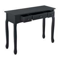 KONSOLENTISCH Hirschhorn - Schwarz, Holzwerkstoff (35/100/78cm) - [en.casa]
