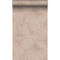 TAPETE 3D Muster Blätter 53 cm x 10.05 m - Pink, Papier (53/1000cm) - Origin Wallcoverings