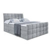 BOXSPRINGBETT BRUGO-Z KING - 200 x 200 - H3/H4 - Grau - Grau, Holzwerkstoff (200/200cm) - ALTDECOR