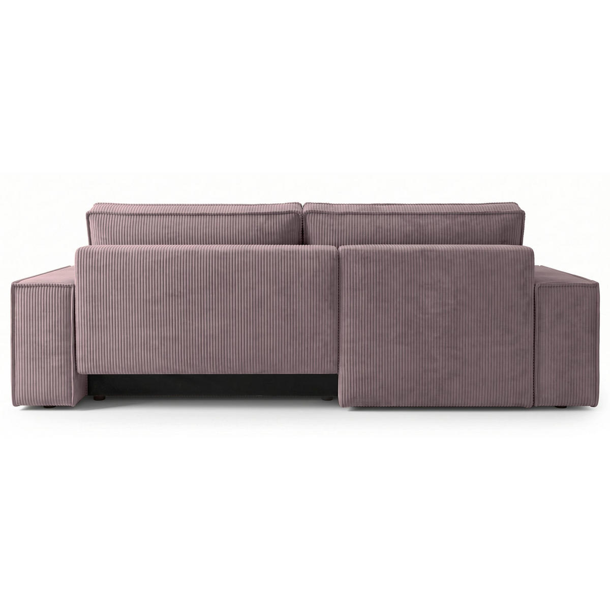 ROHOVÁ POHOVKA Farese růžová, s manšestrovým potahem, levá - růžová/černá, textil/plast (267/167cm) - Selsey