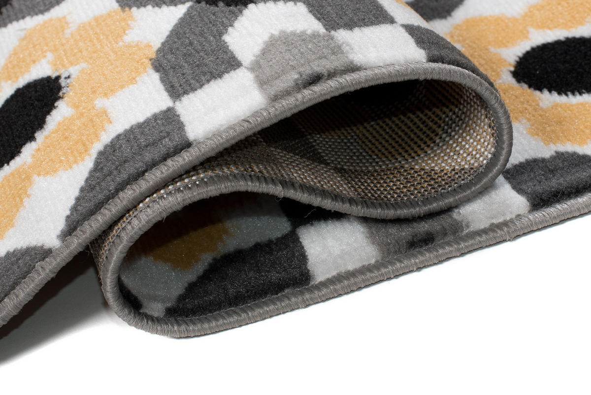 TEPPICH MAYA Gelb Floral Mosaik Geometrisch 200/300 cm - Gelb, Textil (200/300cm) - Tapiso