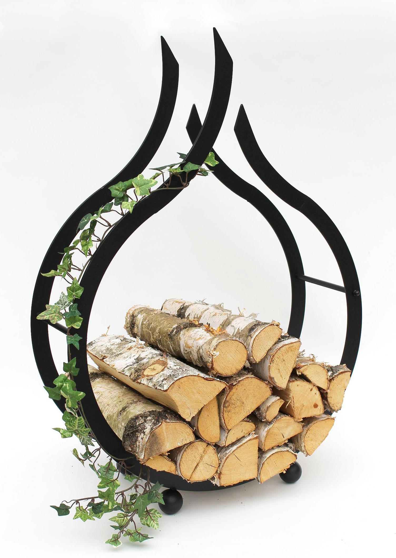 DanDiBo Kaminholzregal Schwarz 54x78x19 cm