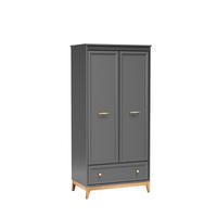 DREHTÜRENSCHRANK SUOLO 92/193/54,5 cm 2-türig Grau - Grau, Holzwerkstoff (92/193/54.5cm) - MASSENO