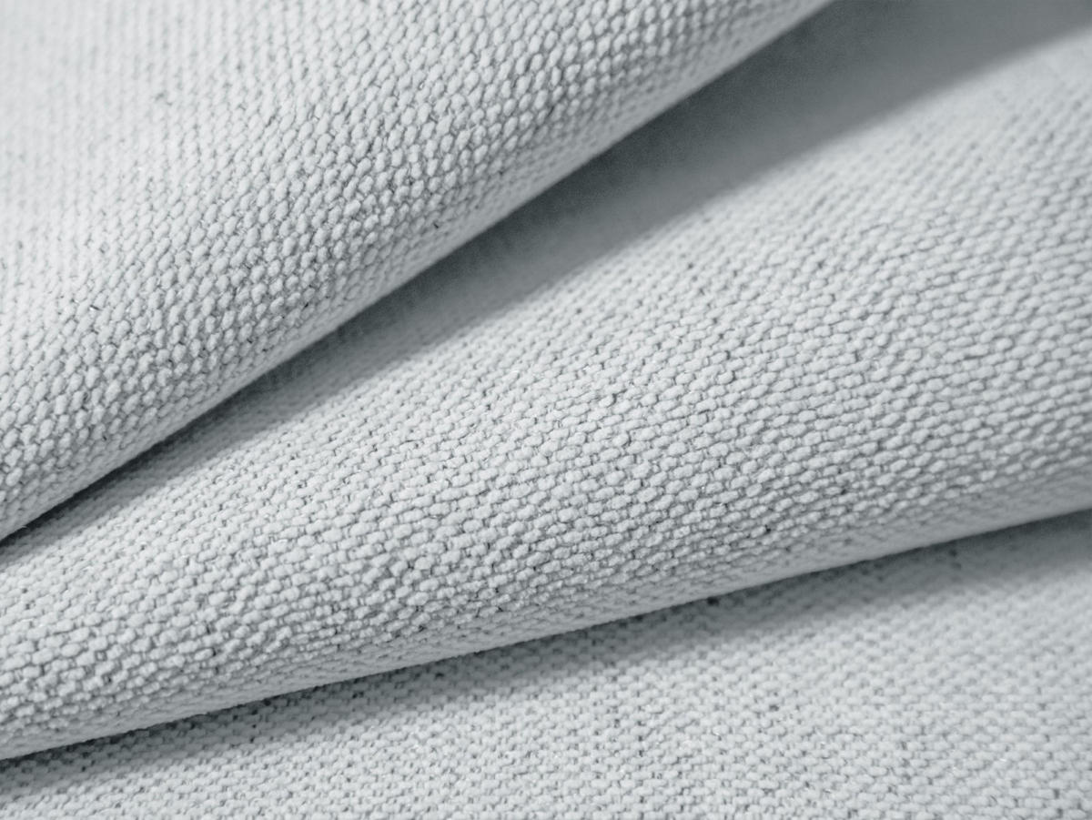 BETT mit Bettkasten und Kopfteil Lupine aus strukturiertem Stoff hellgrau 200x200cm - Hellgrau, Textil (200/200cm) - Micadoni