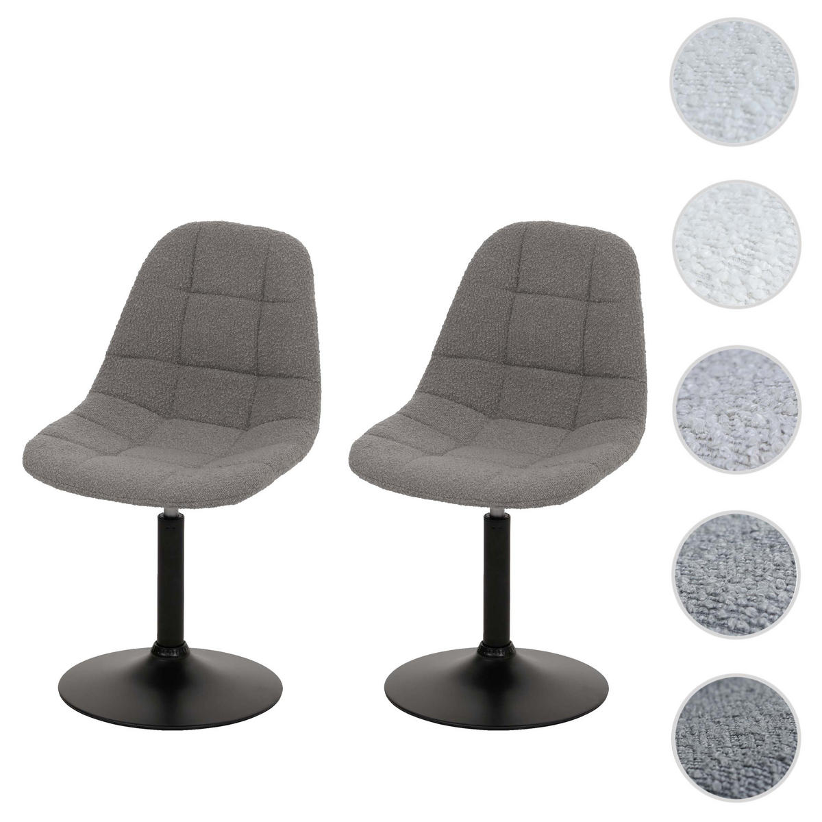 ESSZIMMERSTUHL Hellgrau 2er-Set - Hellgrau, Textil (47/83/43cm) - MCW