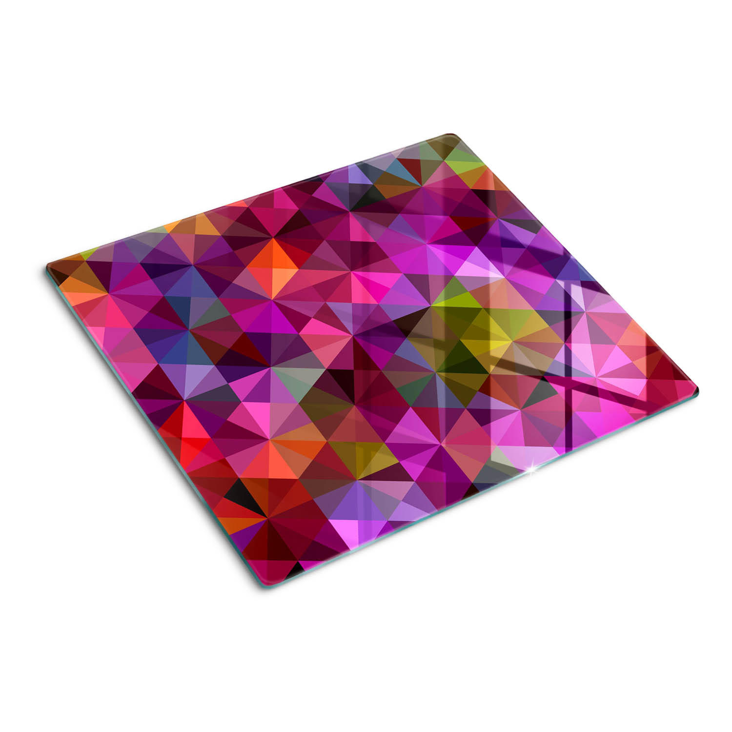 GLASPLATTE 60x52 cm Wellenabstraktion - Hellgrau/Grau, Glas (60/0.4/52cm) - TULUP