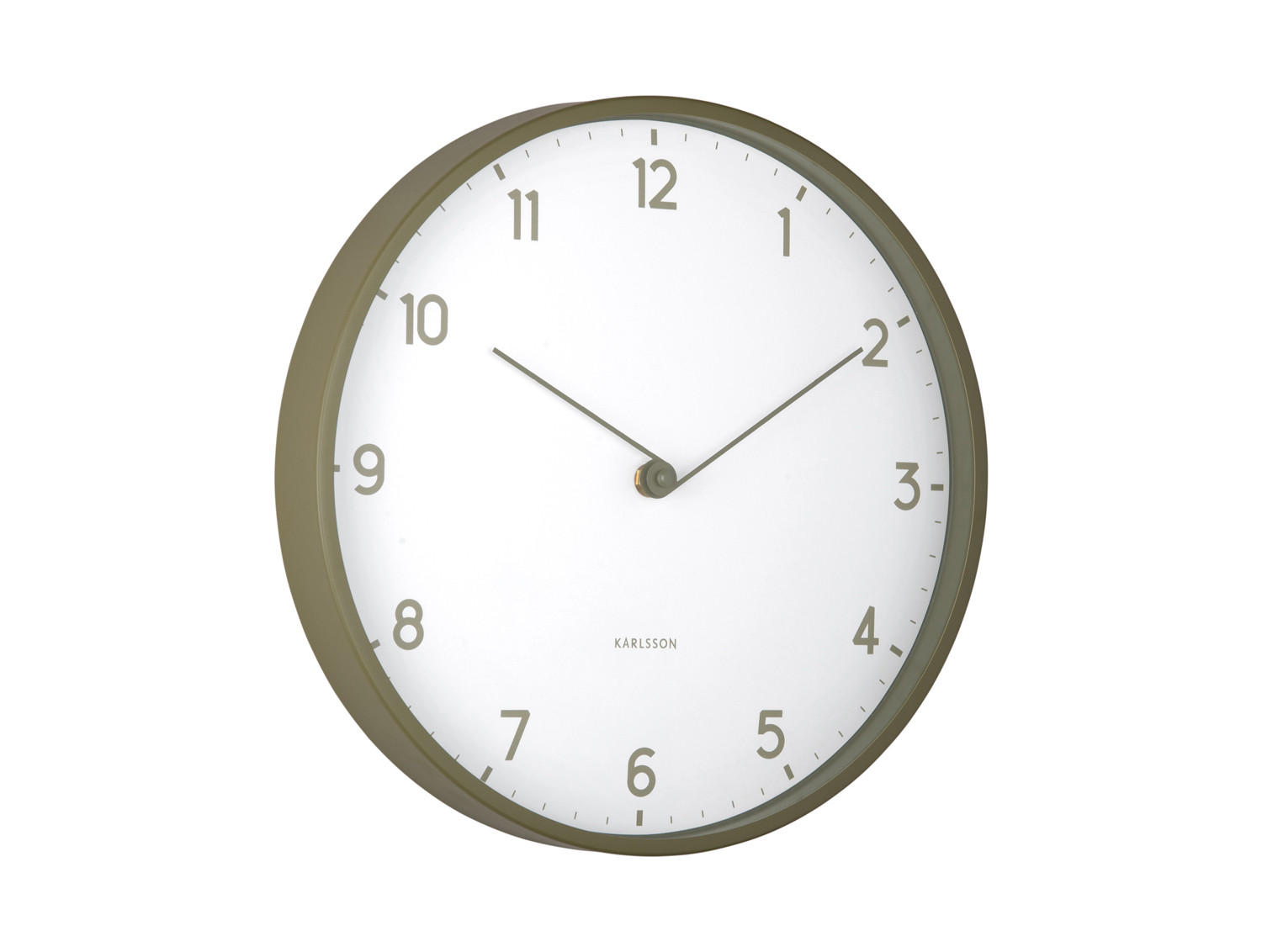 WANDUHR Sencillez Ø30 cm - Olivgrün, Kunststoff (30/4/30cm) - Karlsson