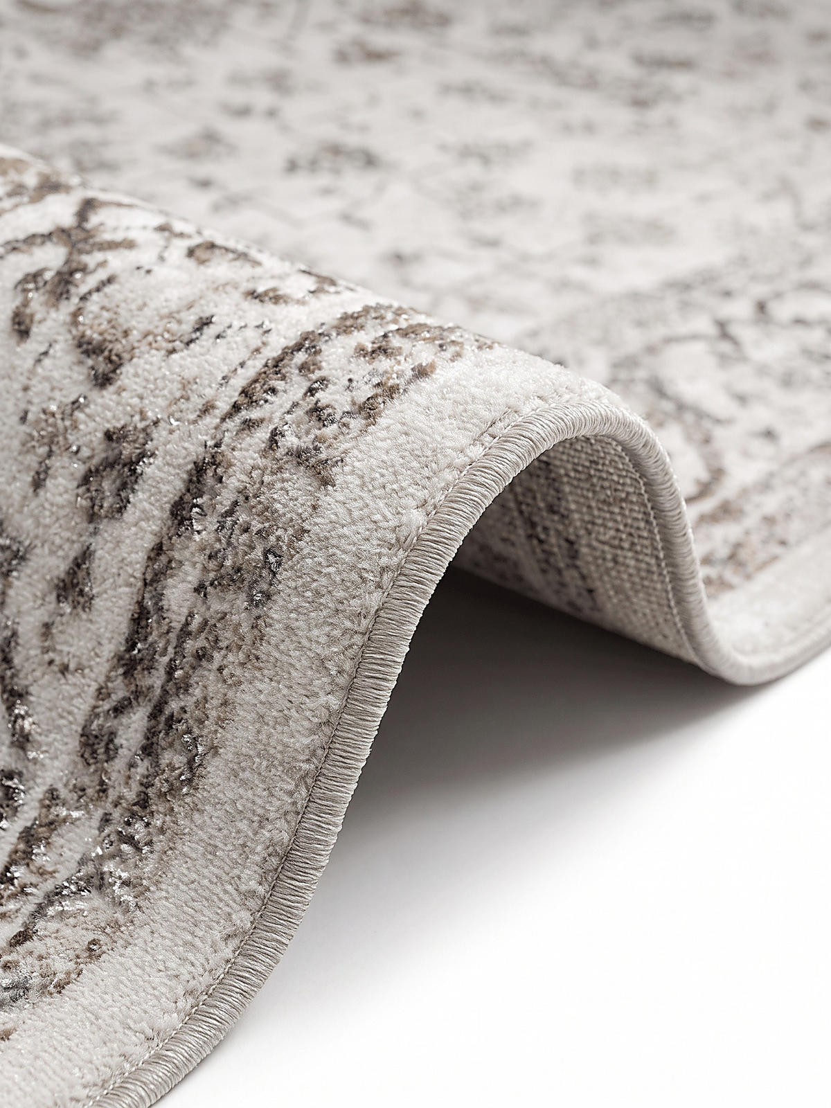 RUNDTEPPICH Orientalisch KAVALA Polyester Creme 200 x 200 cm - Beige, Textil (200/200cm) - KADIMA DESIGN