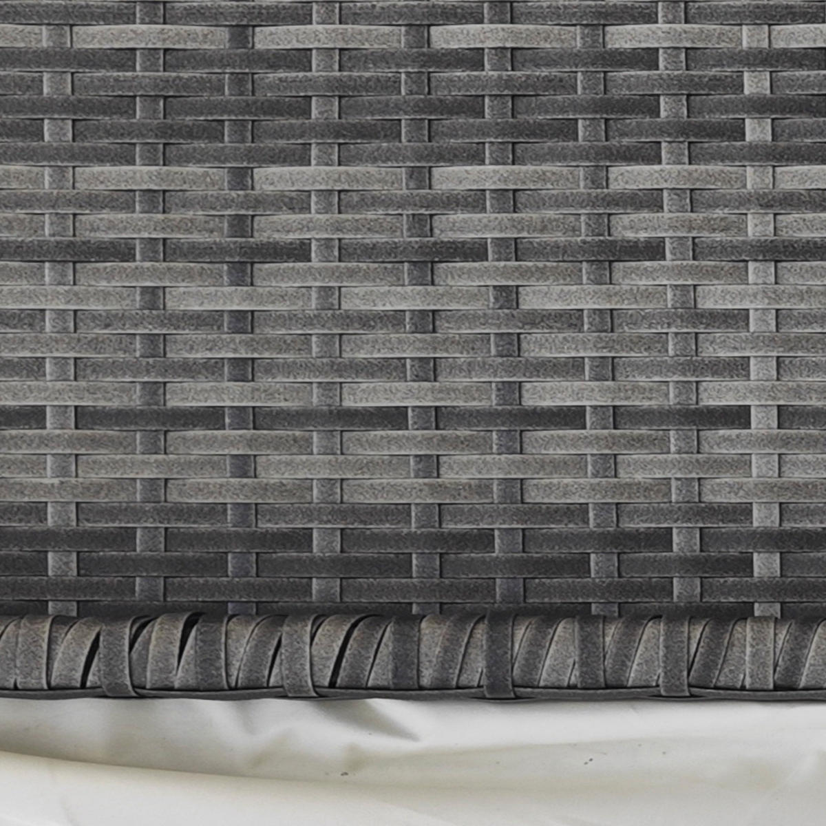 BALKONTISCH Halbrund Grau - Grau, Metall (100/50/74cm) - ComfortXL