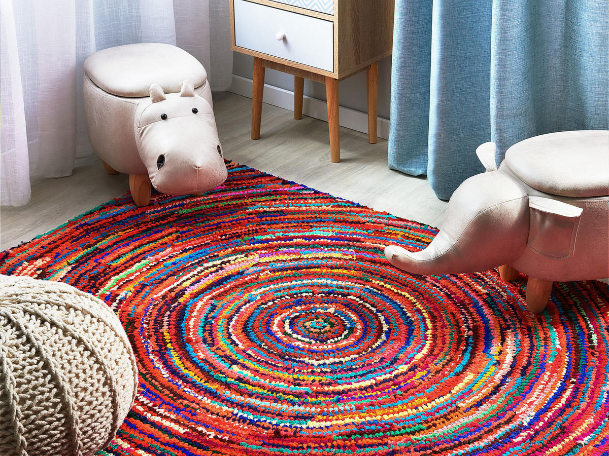 KURZFLOR-TEPPICH Malatya 230/160 cm - Multicolor, Kunststoff (160/230cm) - Beliani
