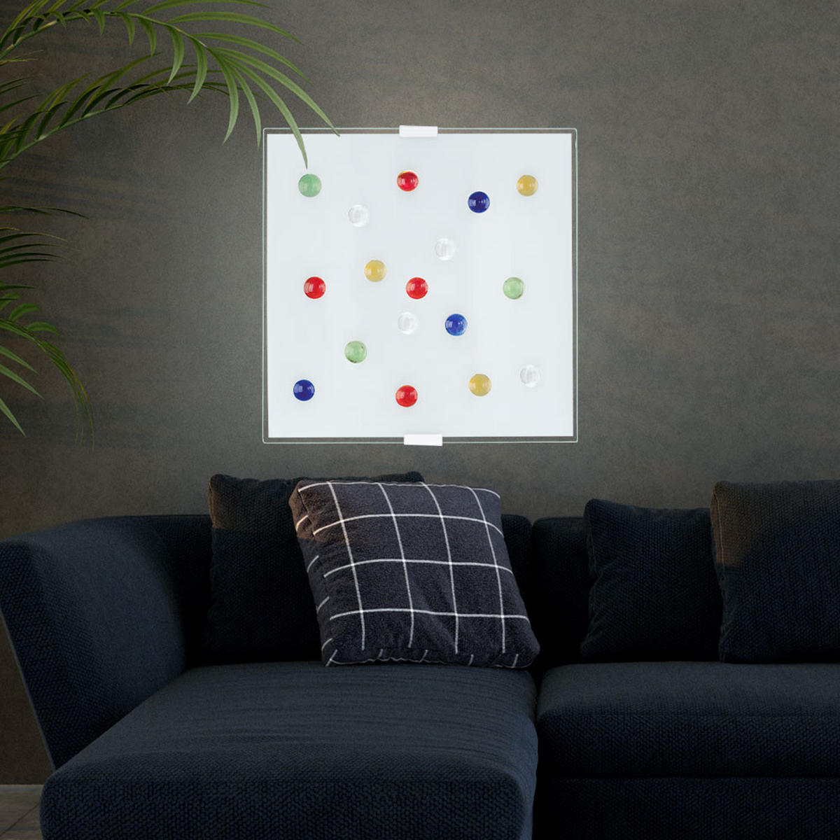 LED DECKENLEUCHTE SANTIAGO 1 Weiß satiniert - Weiß, Glas (29/29/7.5cm)