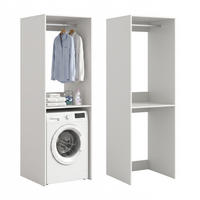 WASCHMASCHINENSCHRANK Mixx (B/H/T: ca. 66/195/66 cm) in Weiß/weiß - Weiß, Holzwerkstoff (66/195/66cm)